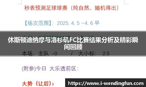 休斯顿迪纳摩与洛杉矶FC比赛结果分析及精彩瞬间回顾